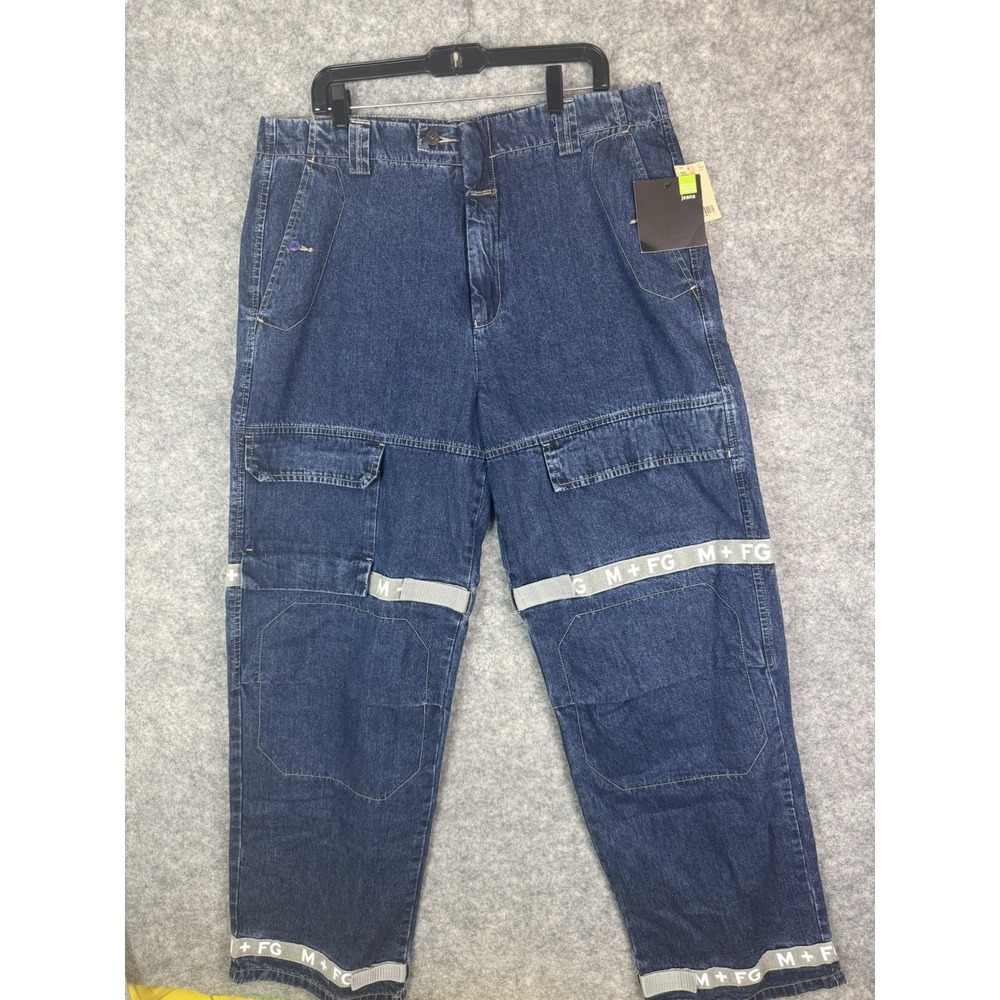 Vintage Marithe Francois Girbaud Jeans Mens 38 Denim Shutter Tape NWT Wide Leg